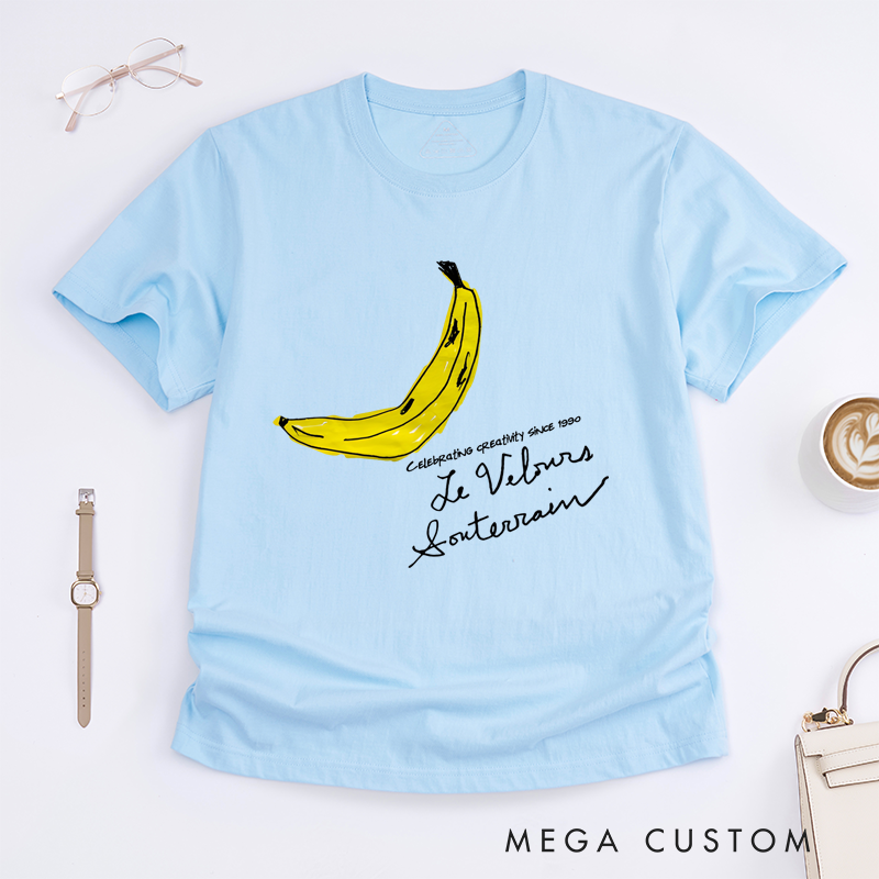 Personalized Classic T-Shirts Artistic Banana Tee Perfect for Creative Style Lovers and Art Enthusiasts Gift