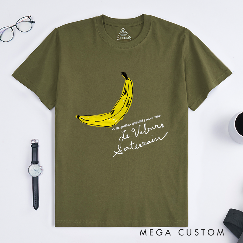 Personalized Classic T-Shirts Artistic Banana Tee Perfect for Creative Style Lovers and Art Enthusiasts Gift