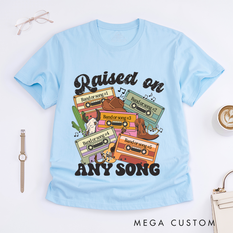 Personalized Classic T-Shirts Customizable Retro Cassette T-Shirt and Music Graphic Tee Perfect for Nostalgic Music Lovers T-Shirt