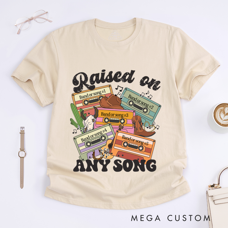 Personalized Classic T-Shirts Customizable Retro Cassette T-Shirt and Music Graphic Tee Perfect for Nostalgic Music Lovers T-Shirt