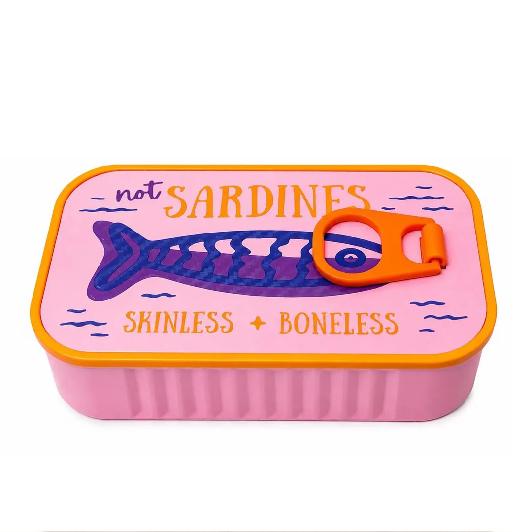 3D Printed Sardine "Tin like" Jewelry Case Fishbone Earring Holder Portable Organizer