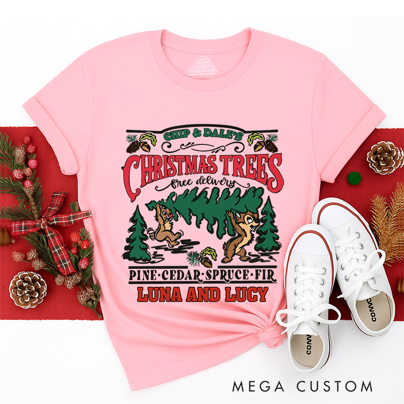 Personalized Classic T-Shirts Christmas Double Trouble Christmas Tee