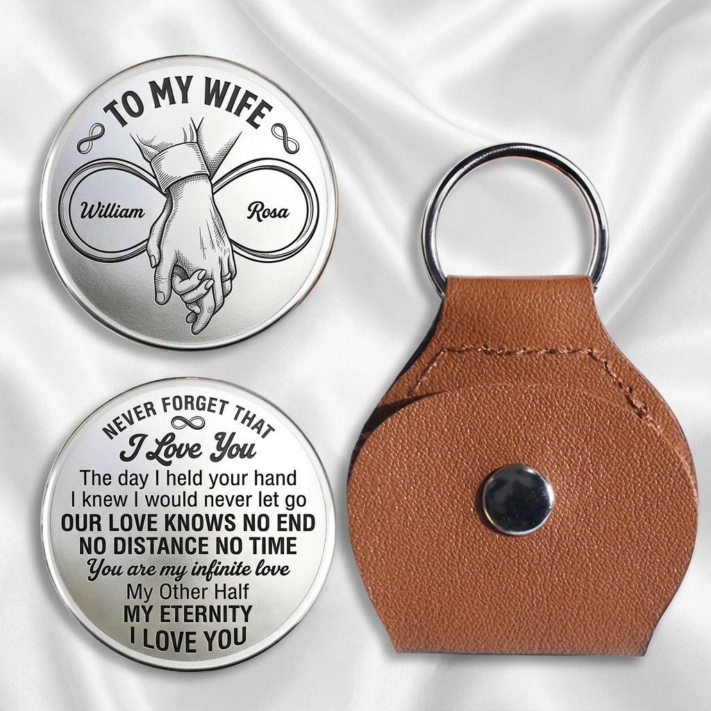 Personalized Never Forget That I Love You Pocket Hug for Wife Couple Dance Design Pocket Hug for Wife Anniversary Gift for Wife Custom Pocket Hug with Name Couple Gift