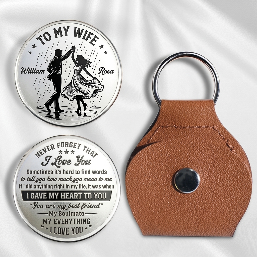 Personalized Never Forget That I Love You Pocket Hug for Wife Couple Dance Design Pocket Hug for Wife Anniversary Gift for Wife Custom Pocket Hug with Name Couple Gift