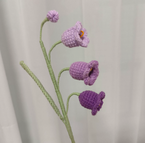 Personalized Crochet Flowers Bouquet Pink Purple Blue Gift for Wife Girlfriend Gift for Her Valentine's Day Birthday Gifts for Bestie