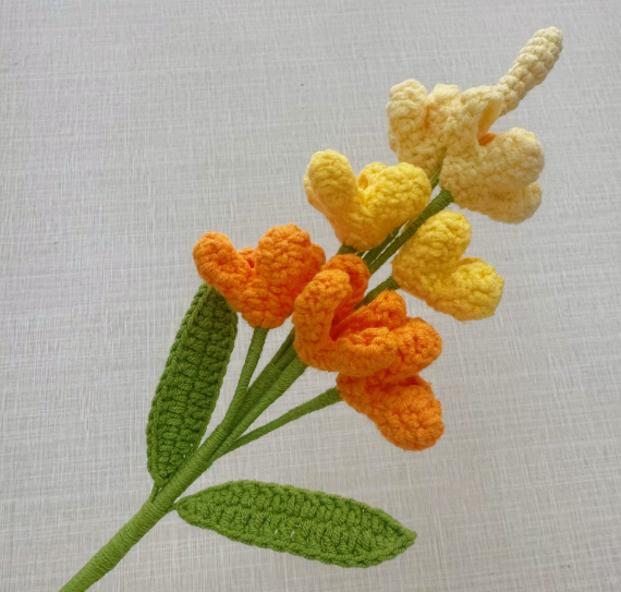 Personalized Crochet Flowers Bouquet Pink Purple Blue Gift for Wife Girlfriend Gift for Her Valentine's Day Birthday Gifts for Bestie