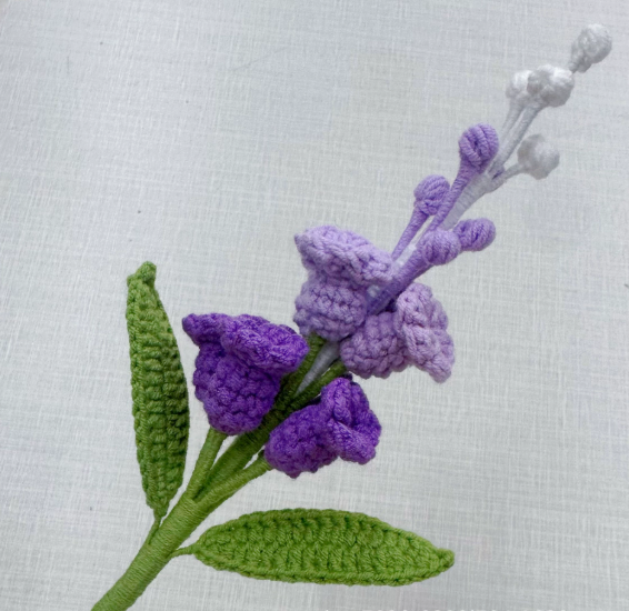 Personalized Crochet Flowers Bouquet Pink Purple Blue Gift for Wife Girlfriend Gift for Her Valentine's Day Birthday Gifts for Bestie