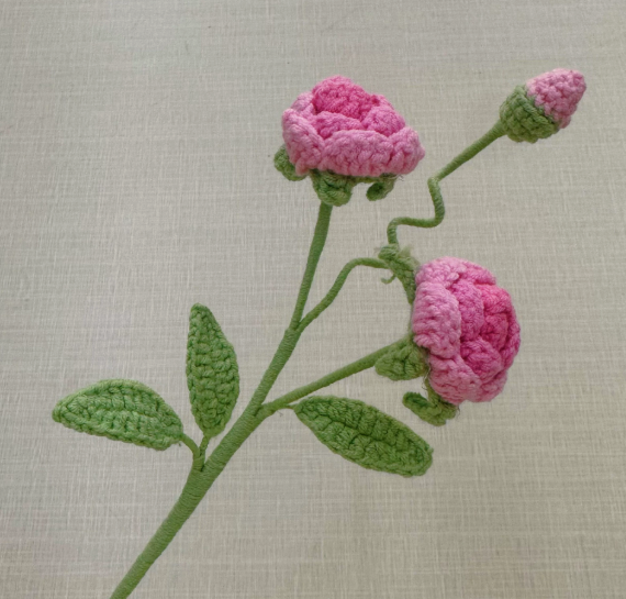 Personalized Crochet Flowers Bouquet Pink Purple Blue Gift for Wife Girlfriend Gift for Her Valentine's Day Birthday Gifts for Bestie