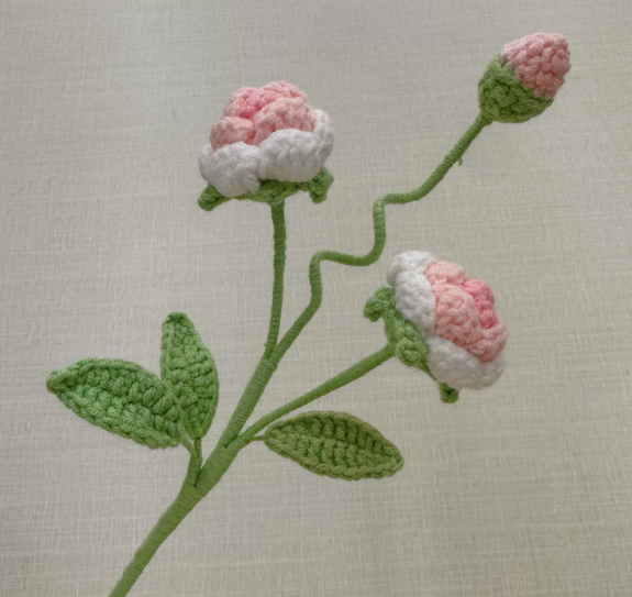 Personalized Crochet Flowers Bouquet Pink Purple Blue Gift for Wife Girlfriend Gift for Her Valentine's Day Birthday Gifts for Bestie