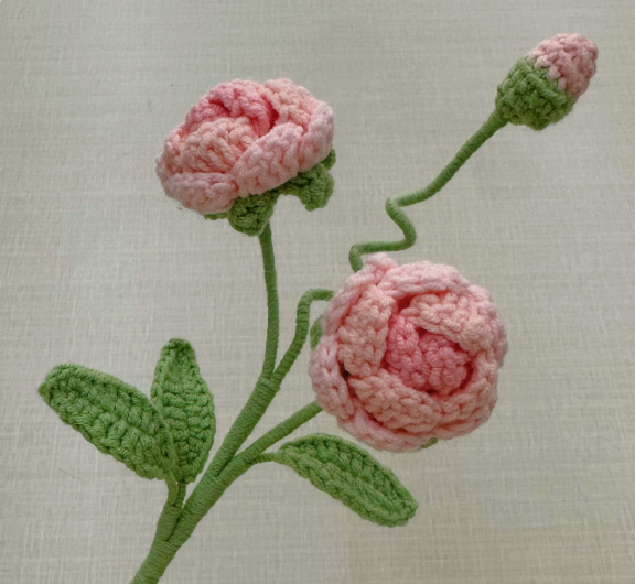 Personalized Crochet Flowers Bouquet Pink Purple Blue Gift for Wife Girlfriend Gift for Her Valentine's Day Birthday Gifts for Bestie