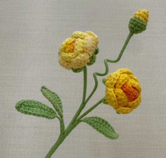 Personalized Crochet Flowers Bouquet Pink Purple Blue Gift for Wife Girlfriend Gift for Her Valentine's Day Birthday Gifts for Bestie