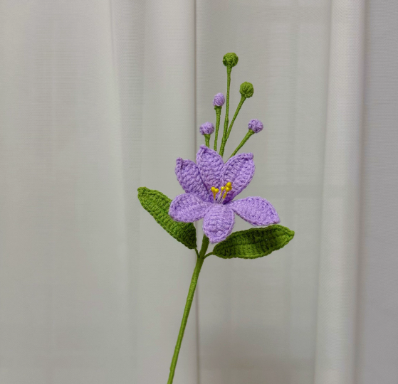 Personalized Crochet Flowers Bouquet Pink Purple Blue Gift for Wife Girlfriend Gift for Her Valentine's Day Birthday Gifts for Bestie