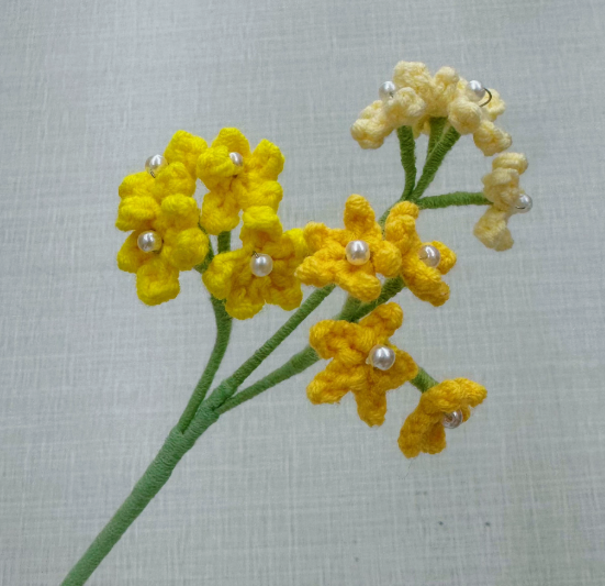 Personalized Crochet Flowers Bouquet Pink Purple Blue Gift for Wife Girlfriend Gift for Her Valentine's Day Birthday Gifts for Bestie