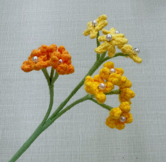 Personalized Crochet Flowers Bouquet Pink Purple Blue Gift for Wife Girlfriend Gift for Her Valentine's Day Birthday Gifts for Bestie