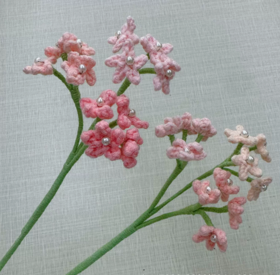 Personalized Crochet Flowers Bouquet Pink Purple Blue Gift for Wife Girlfriend Gift for Her Valentine's Day Birthday Gifts for Bestie