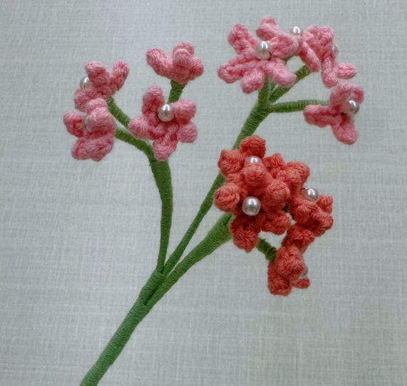 Personalized Crochet Flowers Bouquet Pink Purple Blue Gift for Wife Girlfriend Gift for Her Valentine's Day Birthday Gifts for Bestie