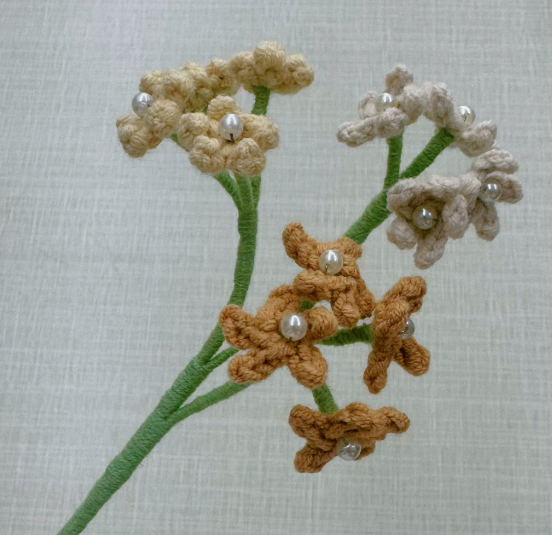 Personalized Crochet Flowers Bouquet Pink Purple Blue Gift for Wife Girlfriend Gift for Her Valentine's Day Birthday Gifts for Bestie