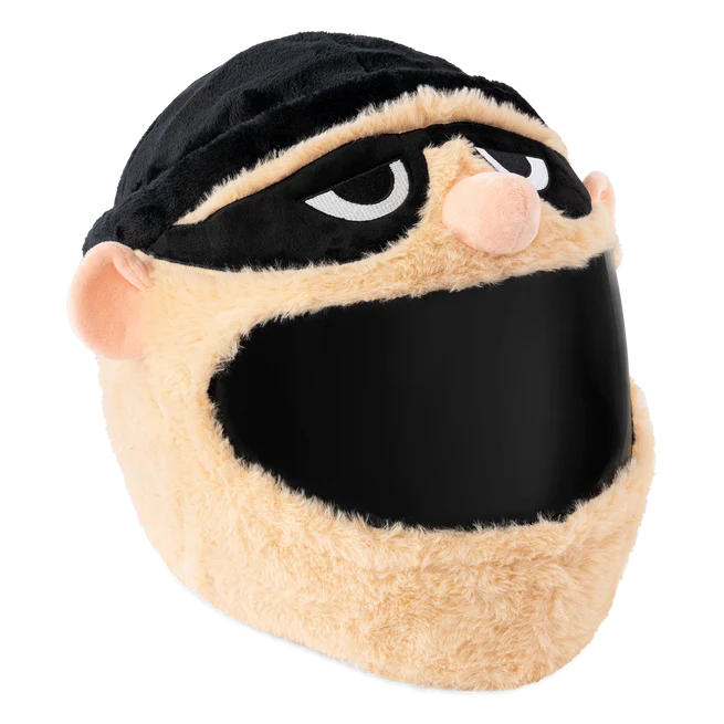 Funny Bandit Thief Plush Motorcycle Helmet Cover, Cartoon Robber Helmet Sleeve for Full Face Helmets