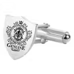 Personalized Family Crest Cufflinks with Engraved Photo Father's Day Birthday Gift for Men