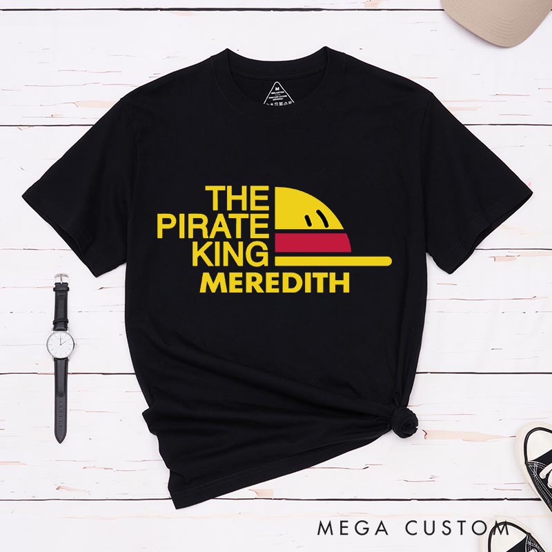 Personalized Anime the Pirate King Classic T-Shirts Japanese Manga Tshirt Comic Shirt for Anime Lovers