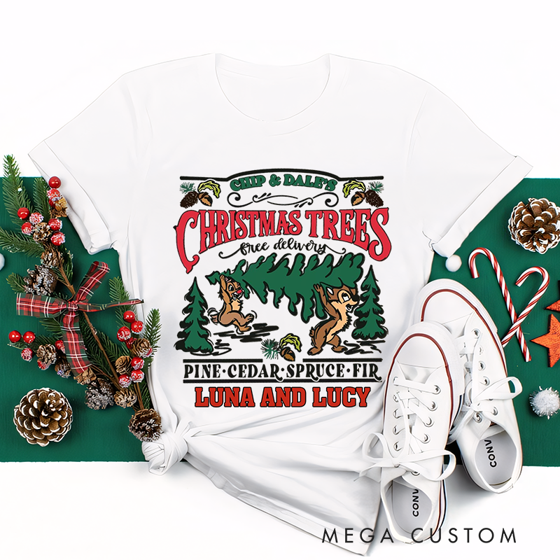 Personalized Classic T-Shirts Christmas Double Trouble Christmas Tee