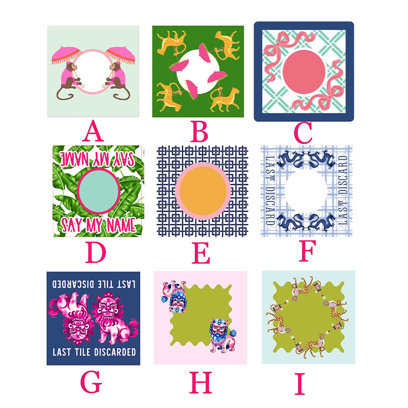 Personalized Mahjong Tile Coaster Neoprene Mahjong Accessory Gift for Mahjong Players & Game Nights