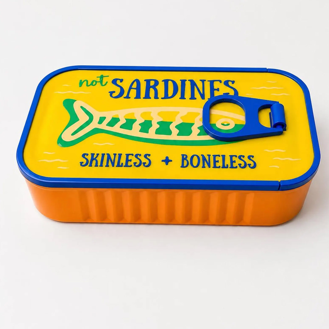 3D Printed Sardine "Tin like" Jewelry Case Fishbone Earring Holder Portable Organizer