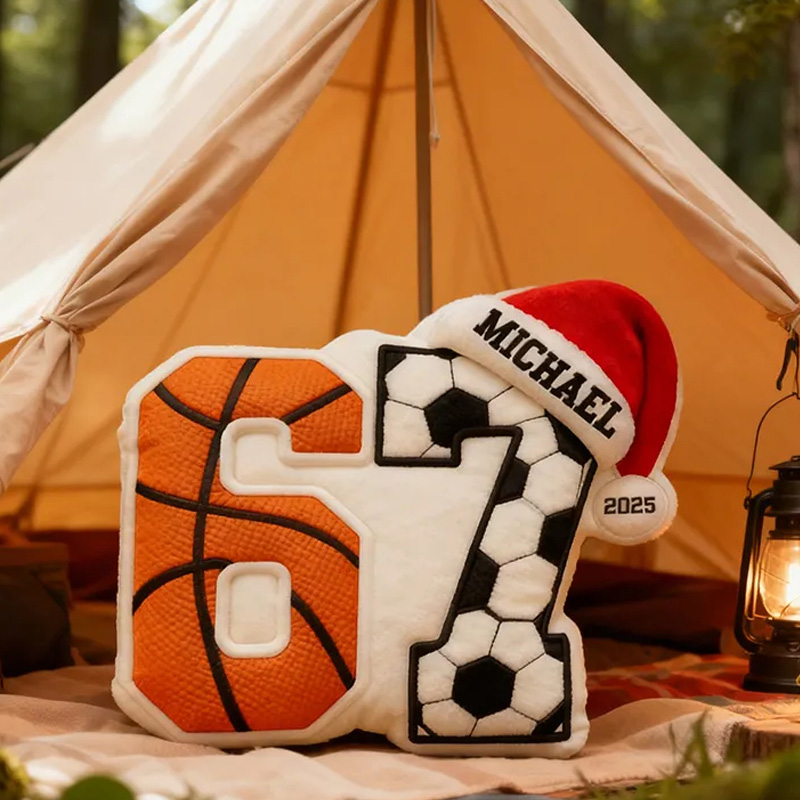 Personalized Funny 67 Sports Pillow Funny Christmas Gifts Basketball and Soccer Fans Sports Lover