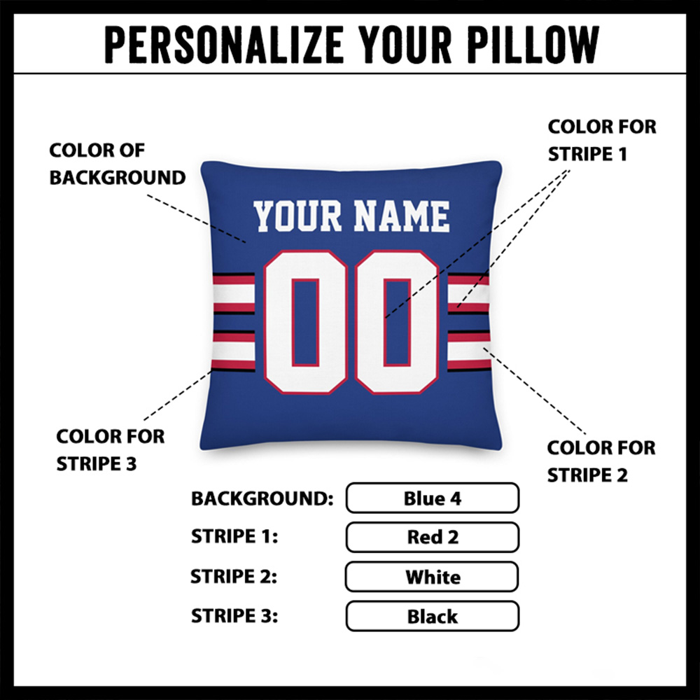 Personalized American Football and Rugby Design Throw Pillow with Custom Name and Number for Team Gift