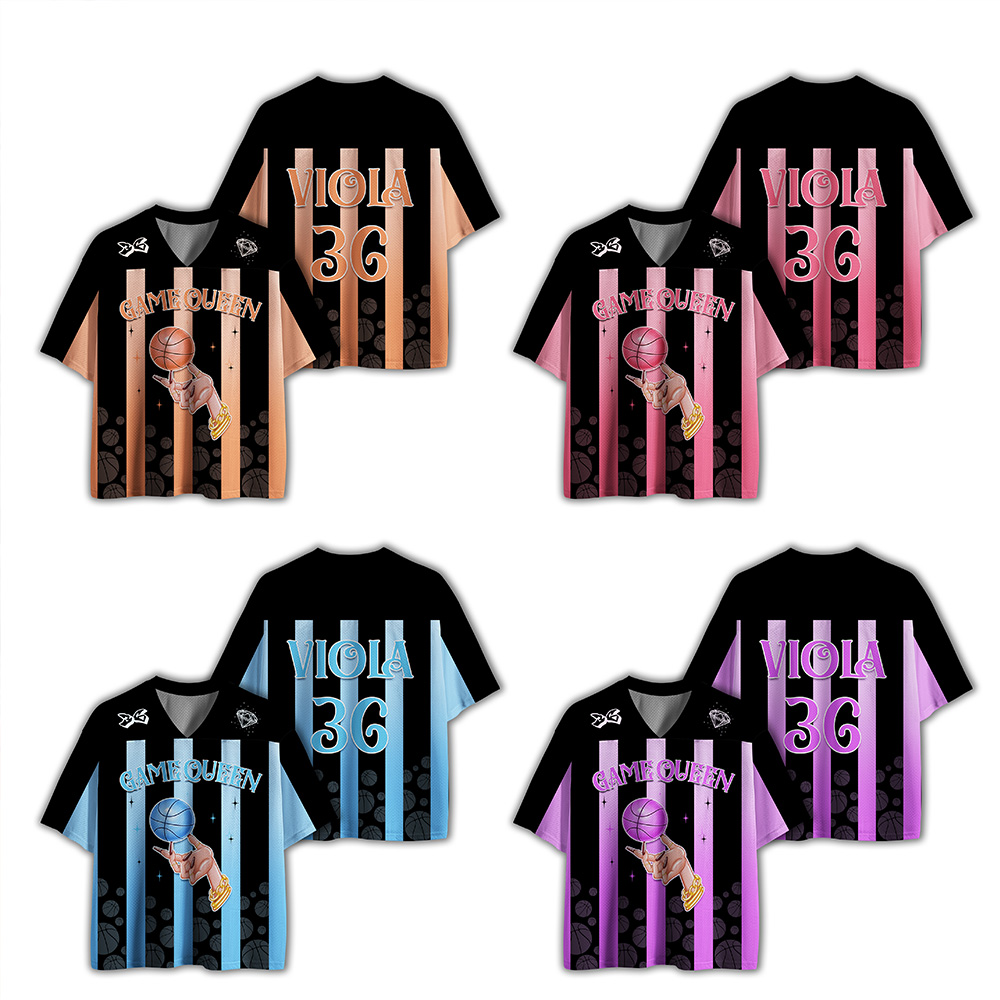 Personalized “Game Queen” Jersey – Custom Basketball Team Shirt with Name and Number