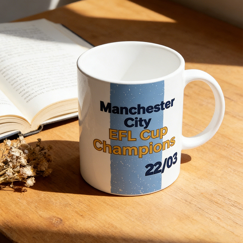 Personalized Football Manchester City EFL Cup Champions 2026 Mug