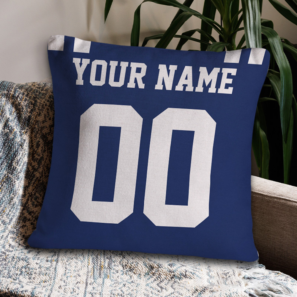 Personalized American Football and Rugby Throw Pillow with Custom Name and Number for a Unique and Stylish Accent