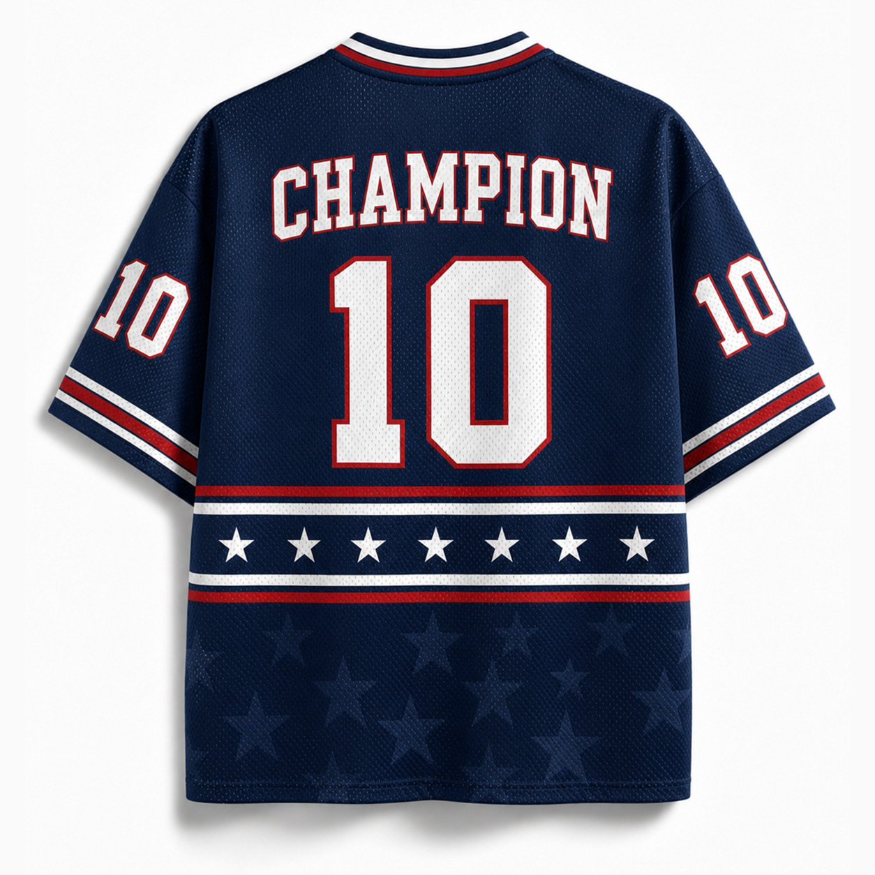 Personalized USA 26 Soccer Kid Mesh Jersey – Heart of Champions Navy Stars Edition