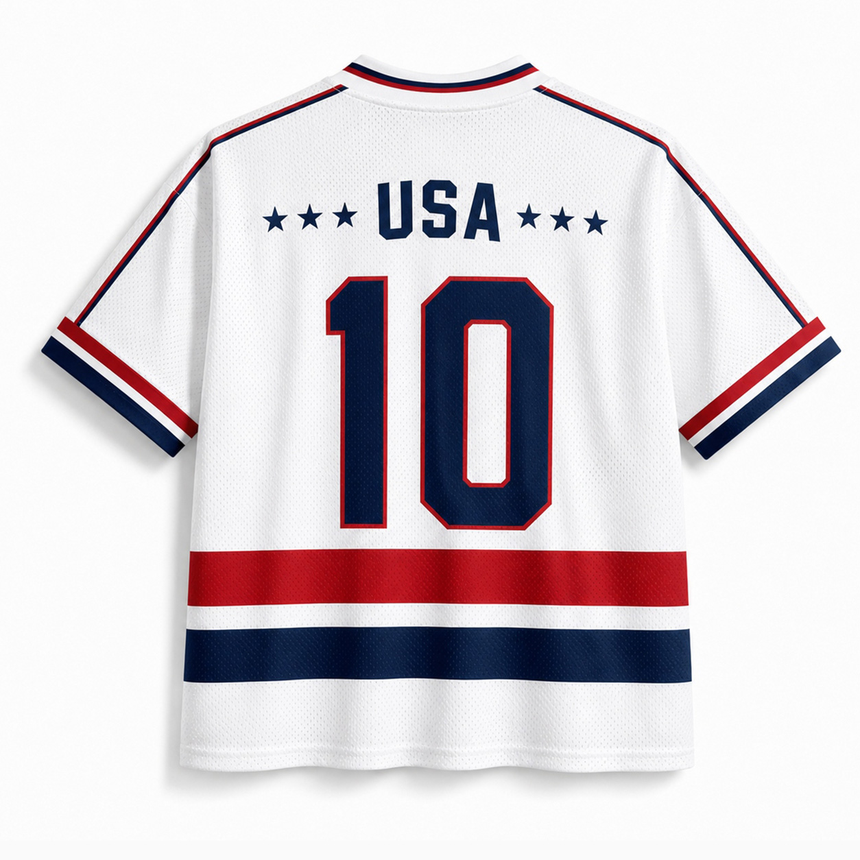 Personalized USA 26 Soccer Mesh Jersey – One Nation One Team No.10 Home Kit