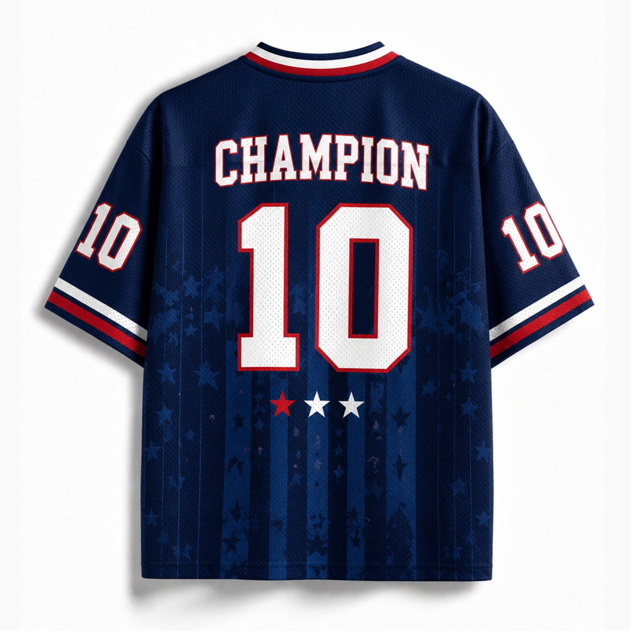 Personalized USA 26 Soccer Mesh Jersey – Heart of Champions Shield Edition