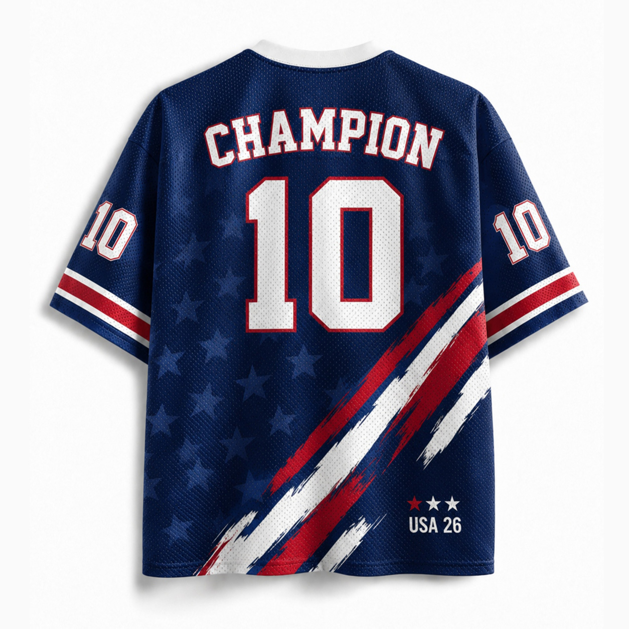 Personalized USA 26 Soccer Mesh Jersey –  Heart of Champions Bald Eagle Edition