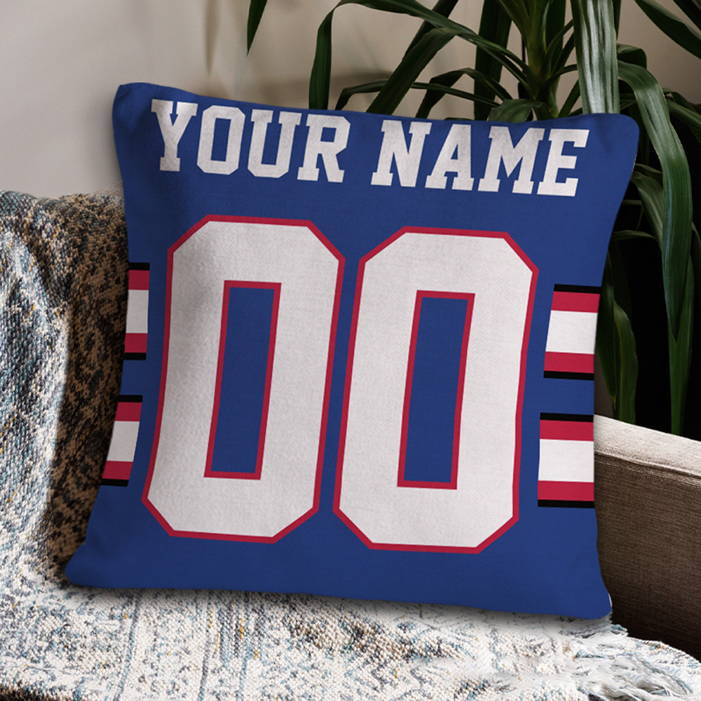 Personalized American Football and Rugby Design Throw Pillow with Custom Name and Number for Team Gift