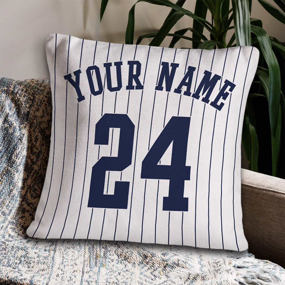 Personalized Baseball Jersey Pillow with Custom Name and Number  