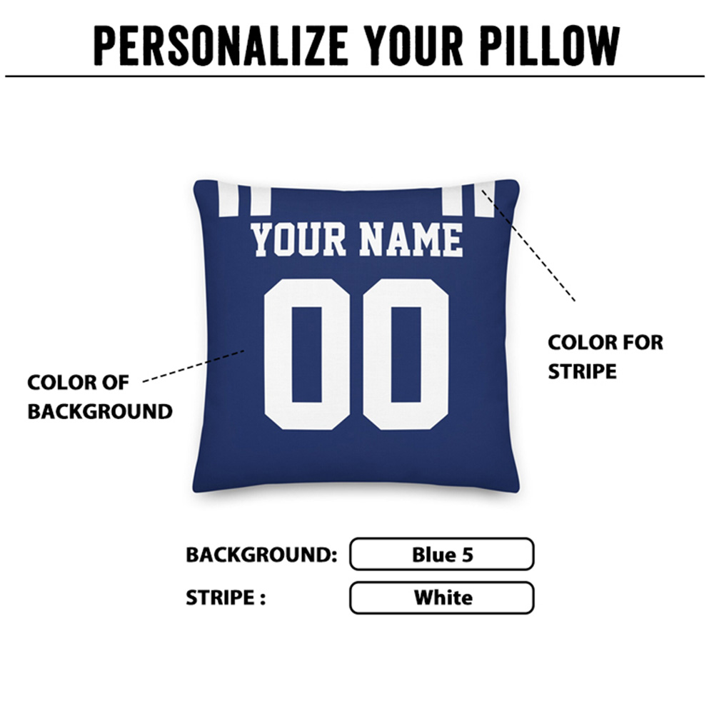 Personalized American Football and Rugby Throw Pillow with Custom Name and Number for a Unique and Stylish Accent