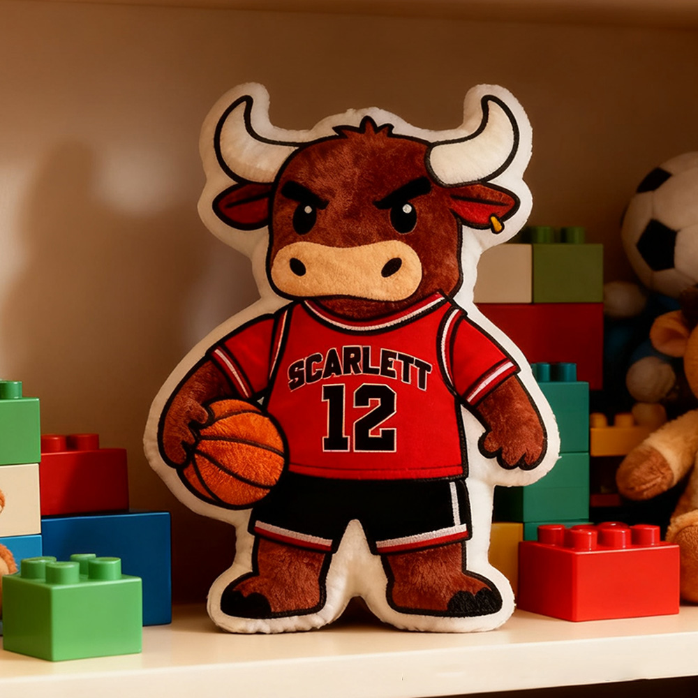 Personalized Basketball Pillow with Custom Name and Number Design