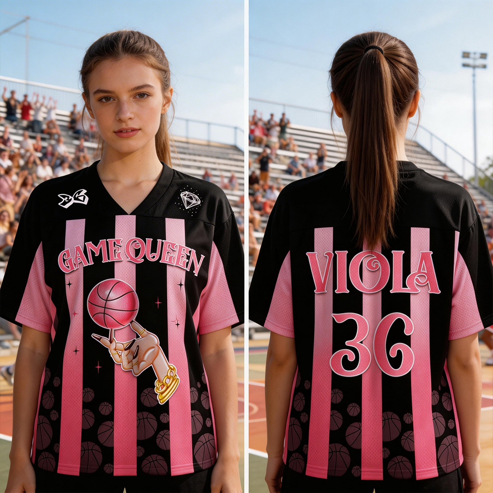 Personalized “Game Queen” Jersey – Custom Basketball Team Shirt with Name and Number