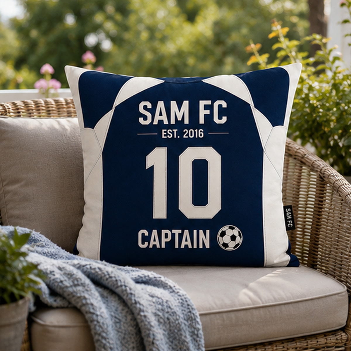 Personalized Soccer Jersey Pillow Custom Name Number & Team Text for Soccer Lovers