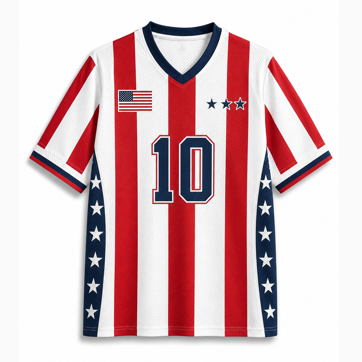 Personalized USA 26 Soccer Kid Mesh Jersey – Stars & Stripes Number 10 Home Kit