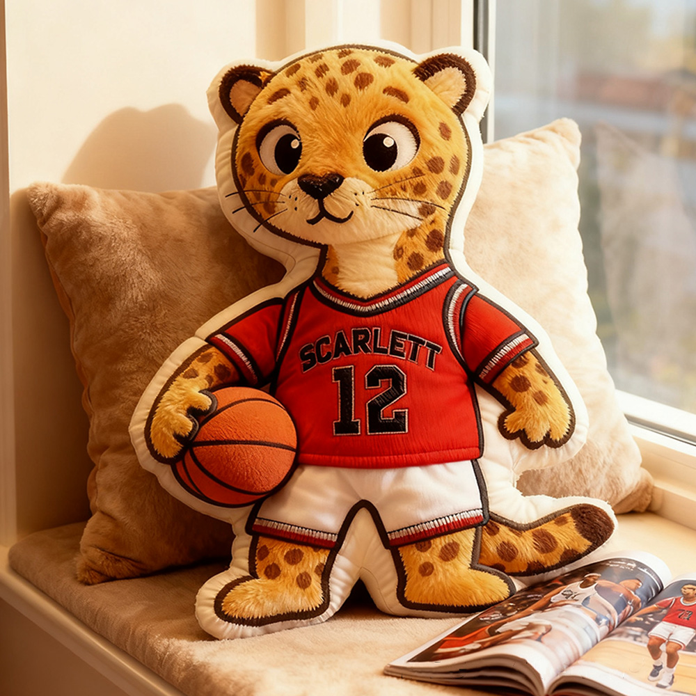Personalized Basketball Pillow with Custom Name and Number Design