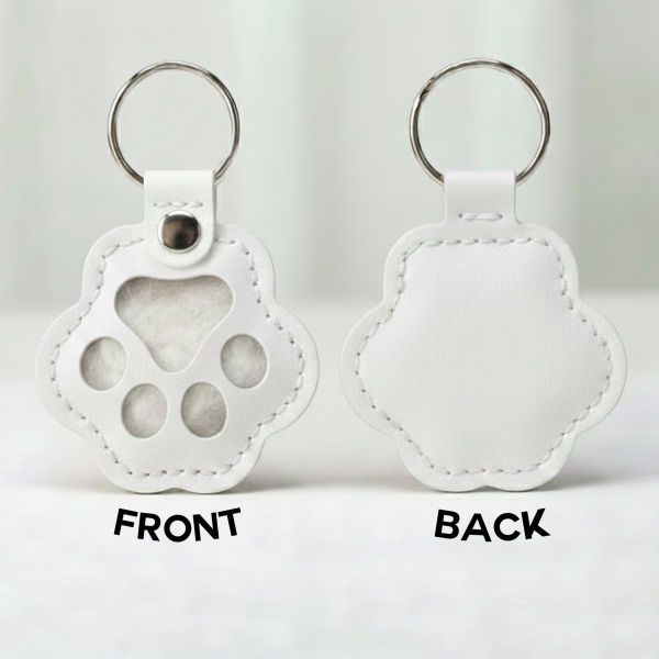 Personalized Pet Fur Keepsake Keychain I'm Always with You Dog Hair Memorial Holder Leather Pouch for Pet Loss Gift