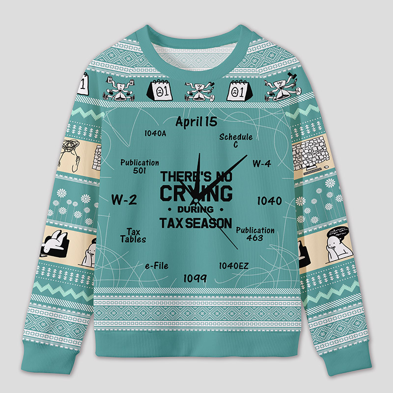 Personalized Tax Countdown Humor Ugly Sweater Office Holiday Party Gift for Accounting Pros