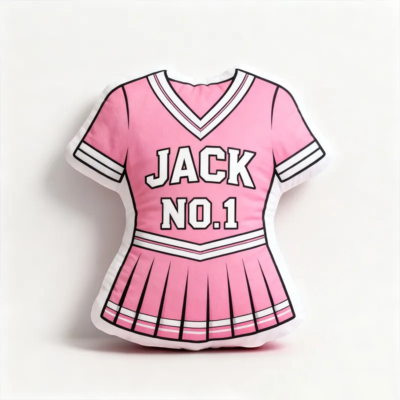 Personalized Cheerleading Uniform Pillow with Custom Name and Number Design