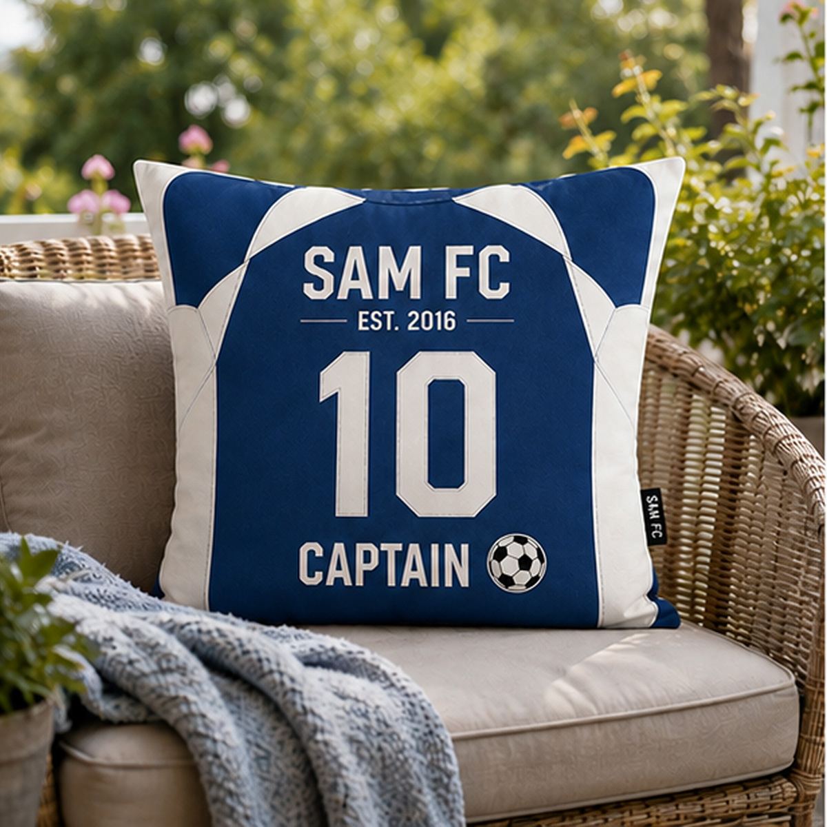 Personalized Soccer Jersey Pillow Custom Name Number & Team Text for Soccer Lovers