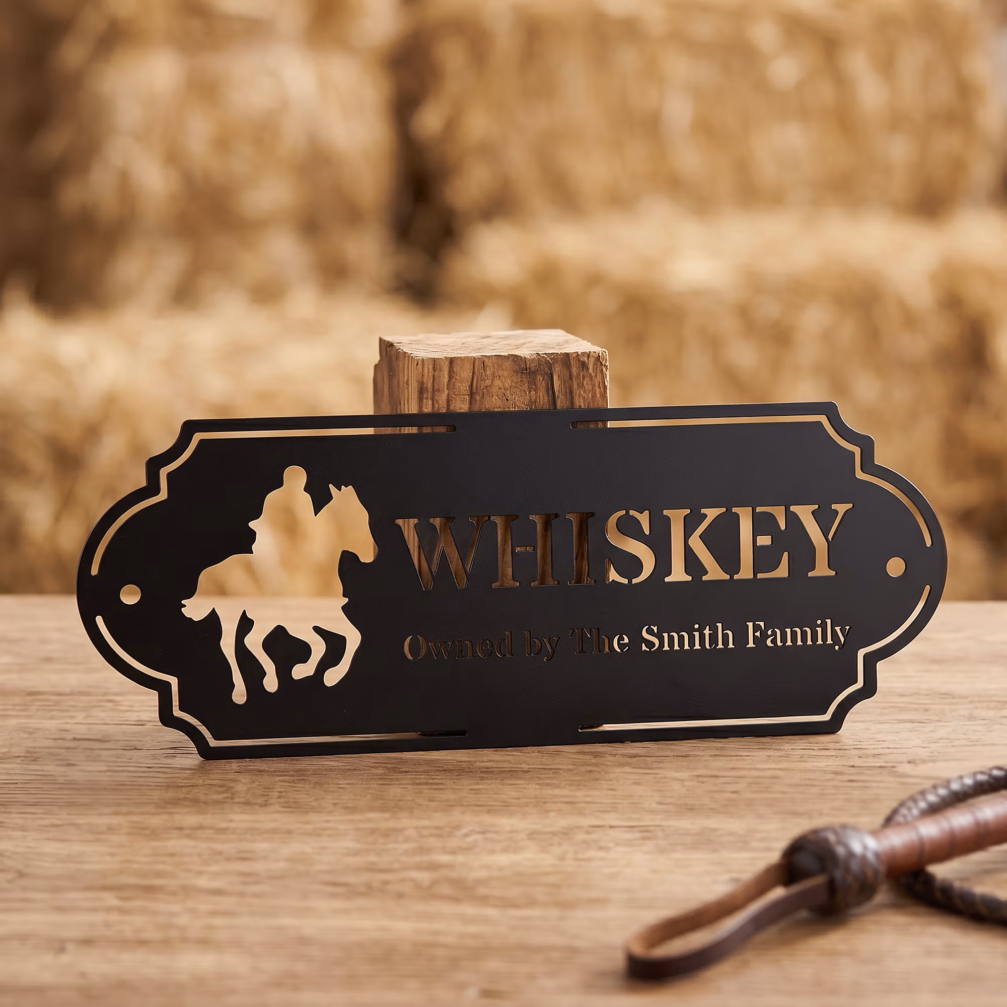 Personalized Silhouette Horse Stall Metal Sign with Name and Text Barn Decor Housewarming Gift for Horse Lovers Owners