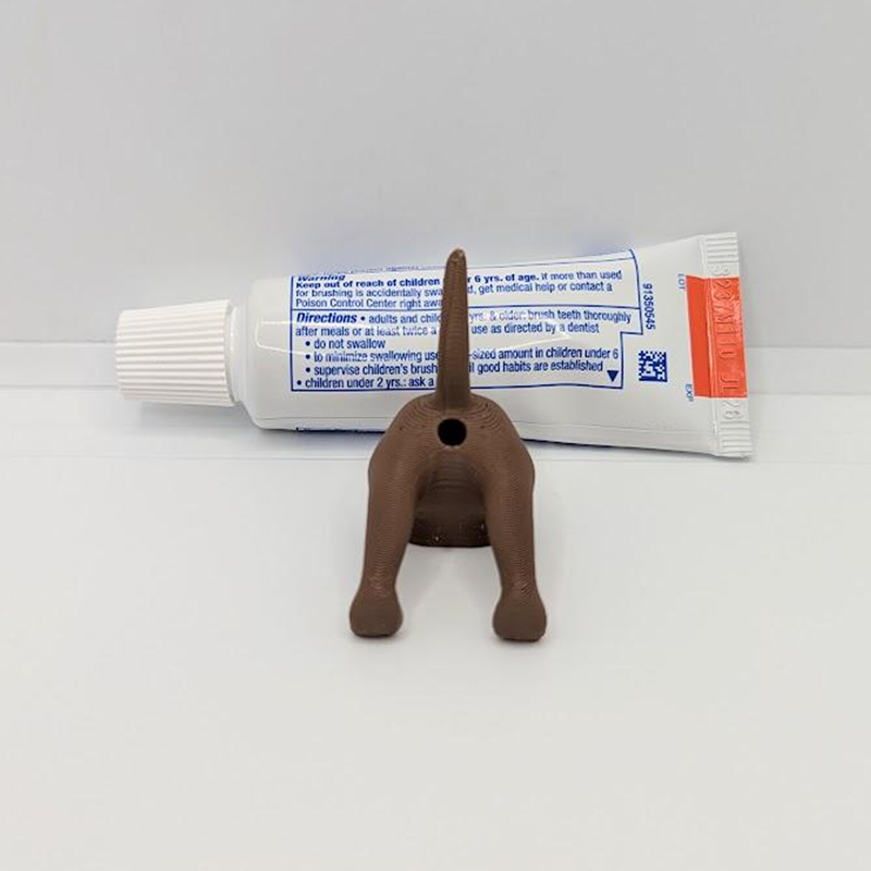 Personalized 3D Printed Dog Butt Toothpaste Pooper Top Quirky Gag Gift Funny Dog Butt Toothpaste Pooper Gift for Him 